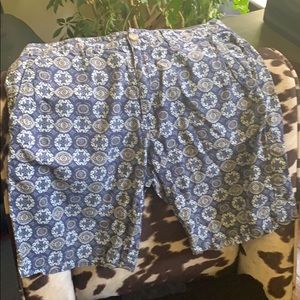 Blue Paisley Shorts